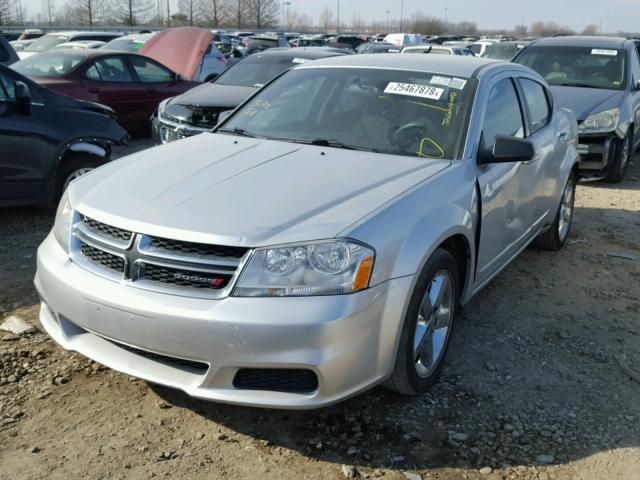 1C3CDZABXCN322386 - 2012 DODGE AVENGER SE SILVER photo 2