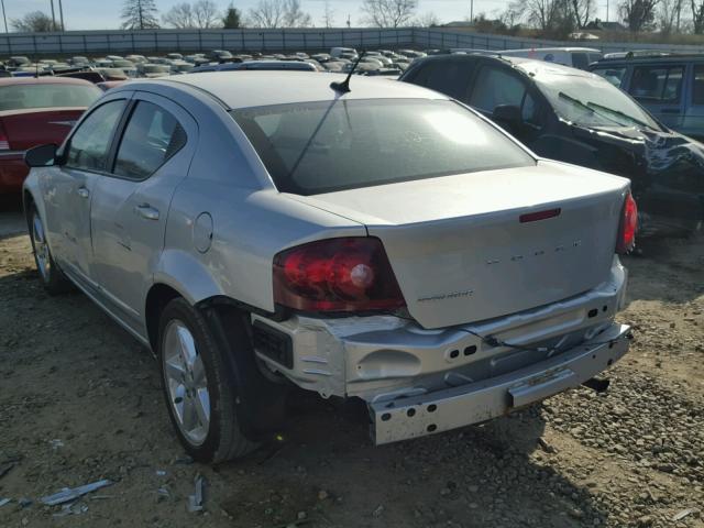 1C3CDZABXCN322386 - 2012 DODGE AVENGER SE SILVER photo 3