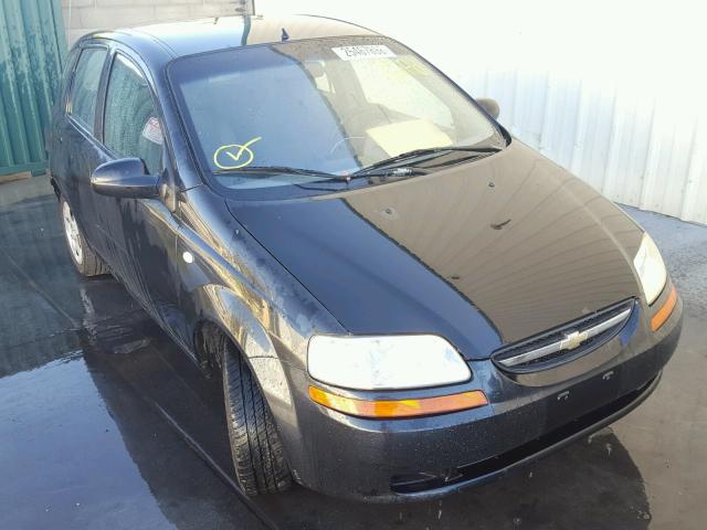KL1TD62695B469516 - 2005 CHEVROLET AVEO BASE BLACK photo 1
