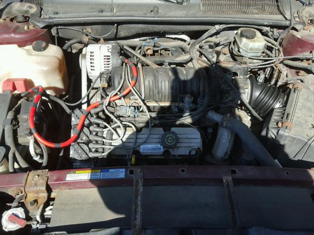 1G4HP54K61U130913 - 2001 BUICK LESABRE CU BURGUNDY photo 7