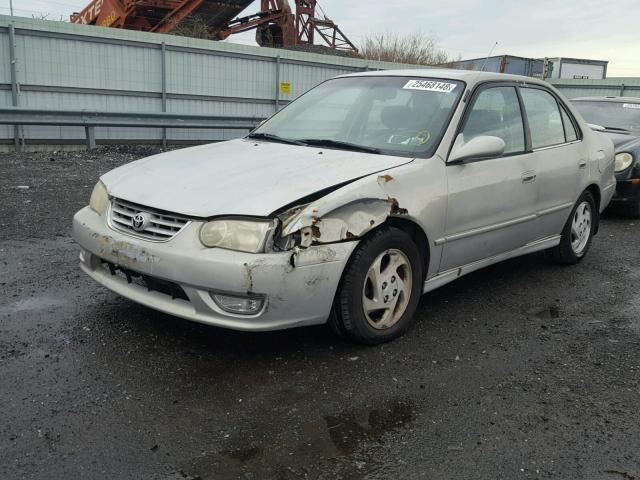 2T1BR12E81C433201 - 2001 TOYOTA COROLLA CE SILVER photo 2