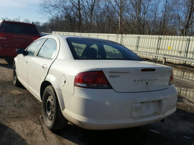 1C3EL46X63N551876 - 2003 CHRYSLER SEBRING LX WHITE photo 3