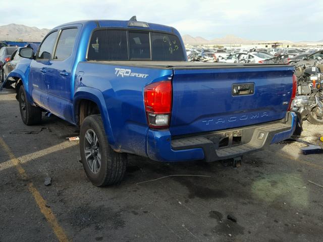 3TMAZ5CNXGM016244 - 2016 TOYOTA TACOMA DOU BLUE photo 3