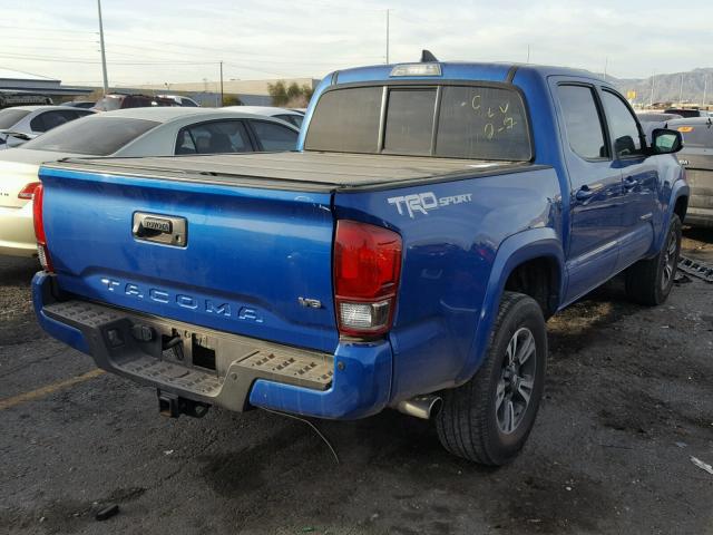 3TMAZ5CNXGM016244 - 2016 TOYOTA TACOMA DOU BLUE photo 4