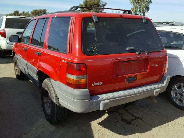 1J4GZ58S6VC559852 - 1997 JEEP GRAND CHER RED photo 3