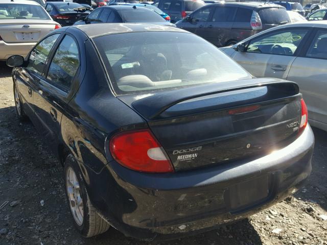 1B3ES56C42D652275 - 2002 DODGE NEON ES BLACK photo 3