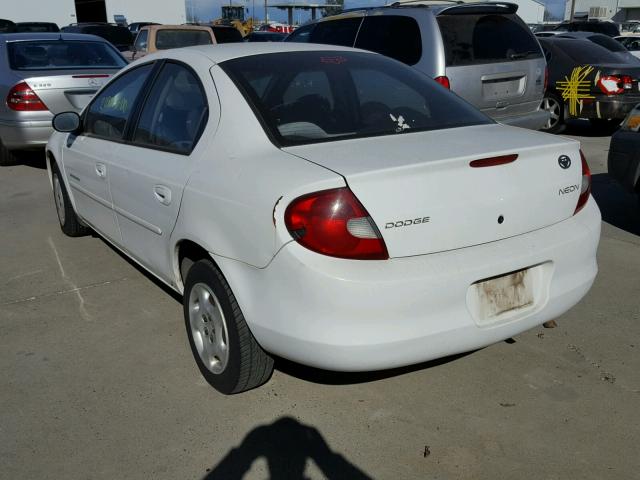 1B3ES46C2YD535121 - 2000 DODGE NEON BASE WHITE photo 3