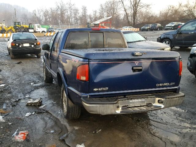 1GCDT13W11K260430 - 2001 CHEVROLET S TRUCK S1 BLUE photo 3