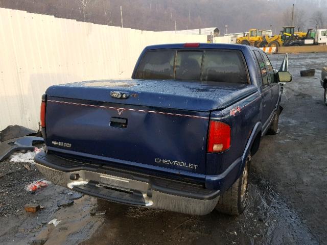 1GCDT13W11K260430 - 2001 CHEVROLET S TRUCK S1 BLUE photo 4