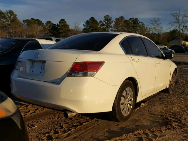 1HGCP2F30AA013818 - 2010 HONDA ACCORD LX WHITE photo 4