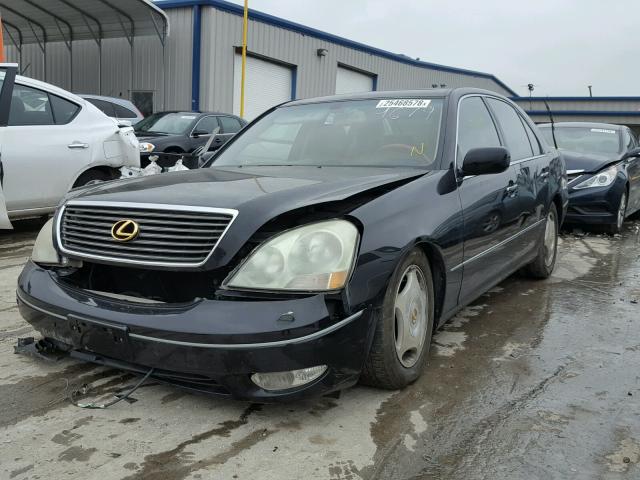 JTHBN30F920089679 - 2002 LEXUS LS 430 BLACK photo 2