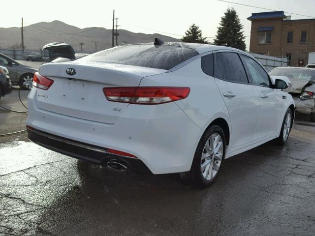 5XXGU4L31GG011131 - 2016 KIA OPTIMA EX WHITE photo 4