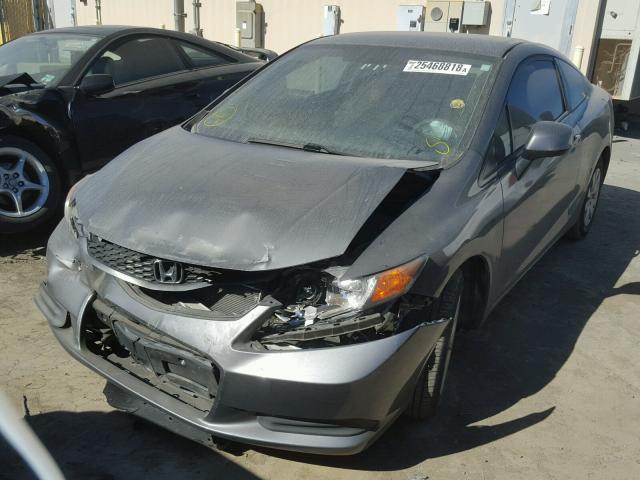 2HGFG3B57CH501906 - 2012 HONDA CIVIC LX GRAY photo 2