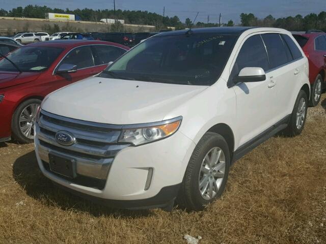 2FMDK3K96DBA36431 - 2013 FORD EDGE LIMIT WHITE photo 2