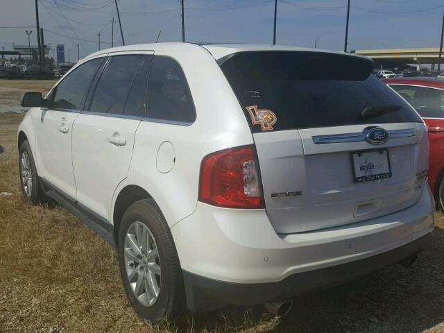 2FMDK3K96DBA36431 - 2013 FORD EDGE LIMIT WHITE photo 3