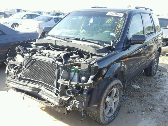 5FNYF18686B026517 - 2006 HONDA PILOT EX BLACK photo 2