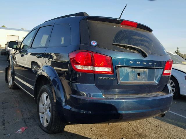 3C4PDCABXET256385 - 2014 DODGE JOURNEY SE BLUE photo 3