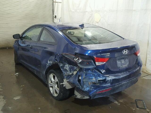 KMHDH6AE6DU012624 - 2013 HYUNDAI ELANTRA CO BLUE photo 3