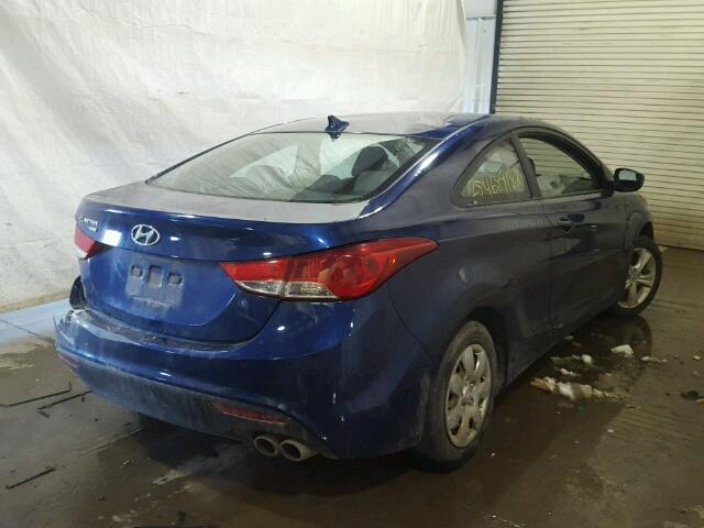 KMHDH6AE6DU012624 - 2013 HYUNDAI ELANTRA CO BLUE photo 4