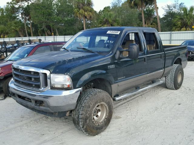 1FTNW21F02EC22188 - 2002 FORD F250 SUPER GREEN photo 2