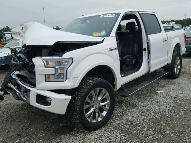 1FTEW1CG1FFB95227 - 2015 FORD F150 SUPER WHITE photo 2