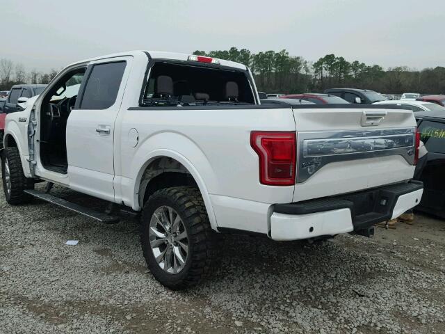 1FTEW1CG1FFB95227 - 2015 FORD F150 SUPER WHITE photo 3