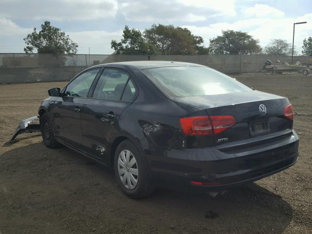 3VW2K7AJ8FM340664 - 2015 VOLKSWAGEN JETTA BASE 黑色 照片 3
