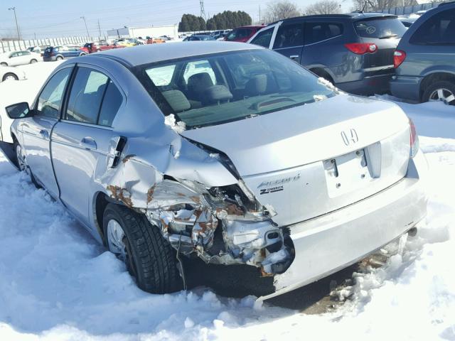 1HGCP26319A091715 - 2009 HONDA ACCORD LX SILVER photo 3