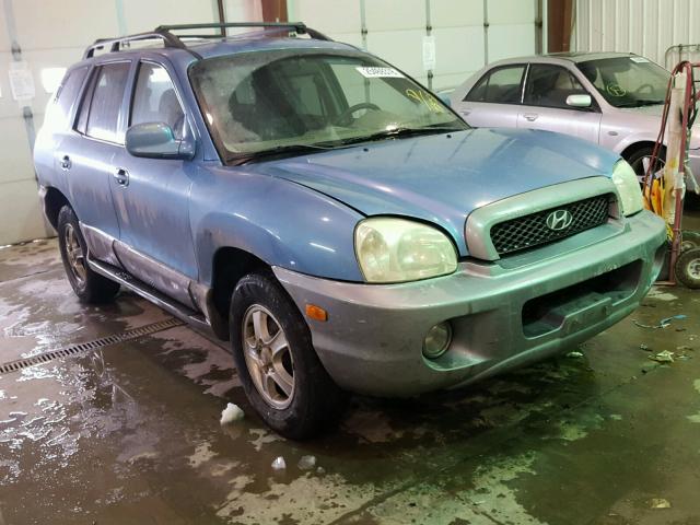 KM8SC73D04U694853 - 2004 HYUNDAI SANTA FE G BLUE photo 1