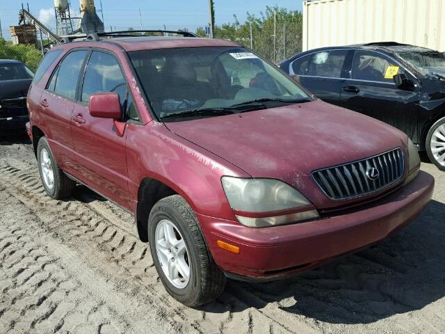 JT6GF10U1Y0077419 - 2000 LEXUS RX 300 RED photo 1