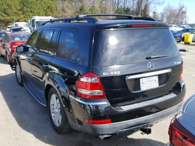 4JGBF71E78A340547 - 2008 MERCEDES-BENZ GL 450 4MA BLACK photo 3