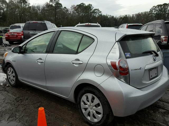 JTDKDTB3XD1543541 - 2013 TOYOTA PRIUS C SILVER photo 3