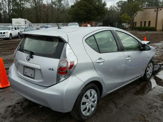 JTDKDTB3XD1543541 - 2013 TOYOTA PRIUS C SILVER photo 4