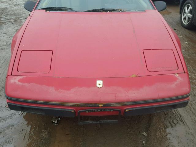 1G2AF37R8EP273649 - 1984 PONTIAC FIERO SE RED photo 7