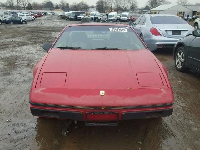 1G2AF37R8EP273649 - 1984 PONTIAC FIERO SE RED photo 9