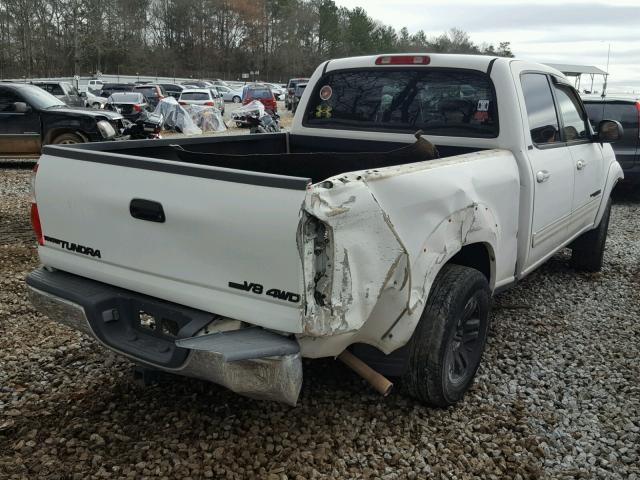 5TBDT44125S469056 - 2005 TOYOTA TUNDRA DOU WHITE photo 4