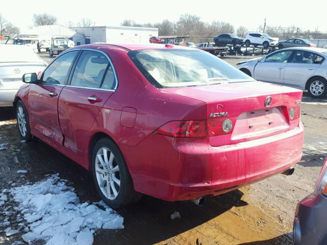 JH4CL968X7C015943 - 2007 ACURA TSX RED photo 3