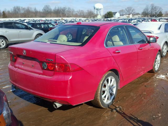 JH4CL968X7C015943 - 2007 ACURA TSX RED photo 4