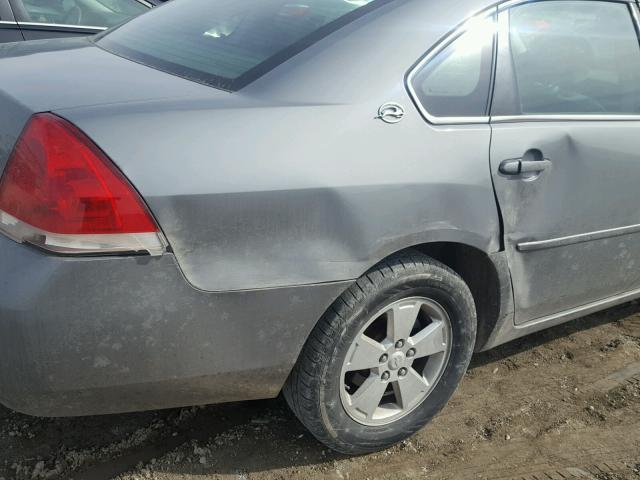 2G1WT58K779210592 - 2007 CHEVROLET IMPALA LT GRAY photo 9