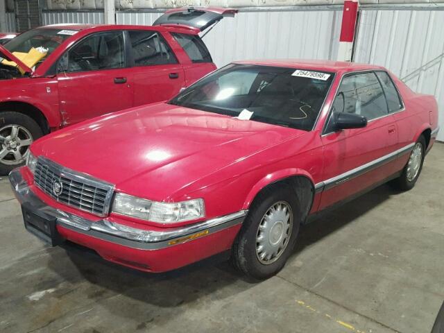 1G6EL13B2NU630301 - 1992 CADILLAC ELDORADO RED photo 2