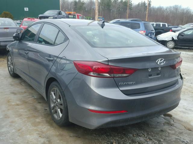 5NPD84LF6JH244046 - 2018 HYUNDAI ELANTRA SE GRAY photo 3