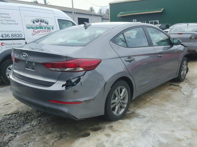 5NPD84LF6JH244046 - 2018 HYUNDAI ELANTRA SE GRAY photo 4