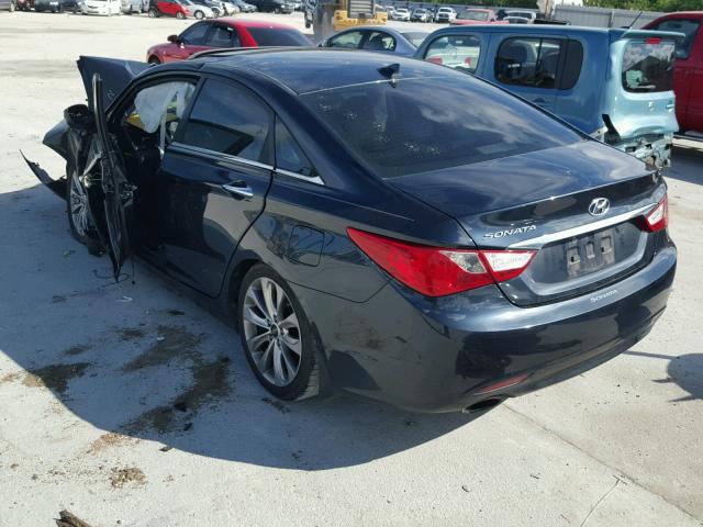 5NPEC4AC2CH461401 - 2012 HYUNDAI SONATA SE BLUE photo 3