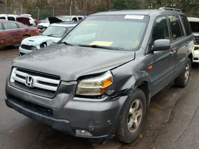 2HKYF187X7H517506 - 2007 HONDA PILOT EXL GRAY photo 2