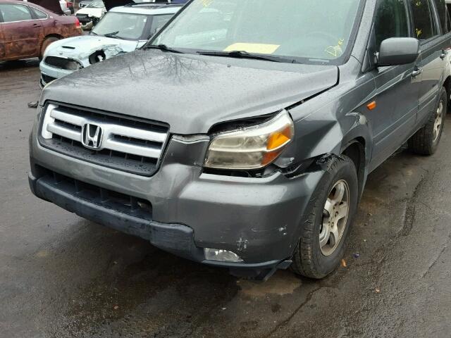 2HKYF187X7H517506 - 2007 HONDA PILOT EXL GRAY photo 9