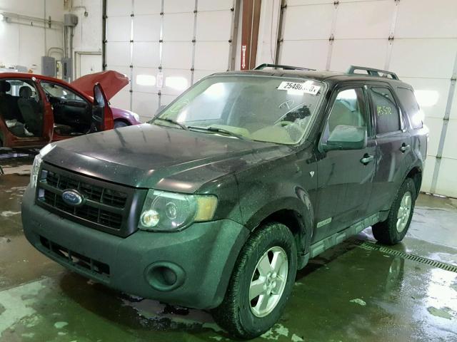 1FMCU03168KA16544 - 2008 FORD ESCAPE XLT BLACK photo 2