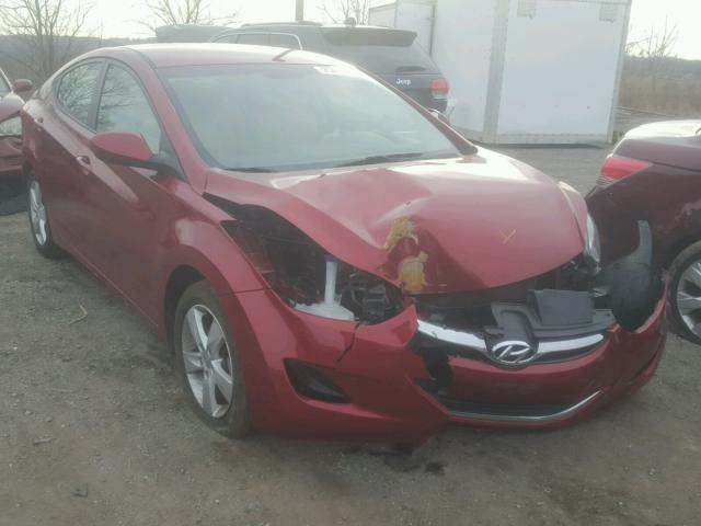 5NPDH4AE3DH312382 - 2013 HYUNDAI ELANTRA GL RED photo 1