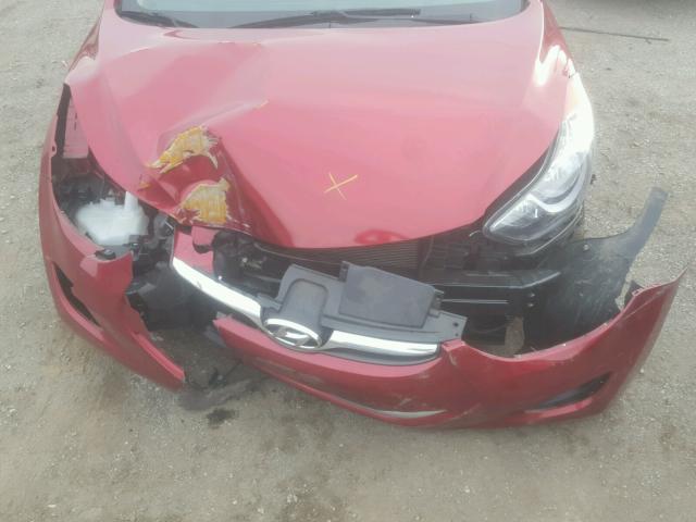 5NPDH4AE3DH312382 - 2013 HYUNDAI ELANTRA GL RED photo 7