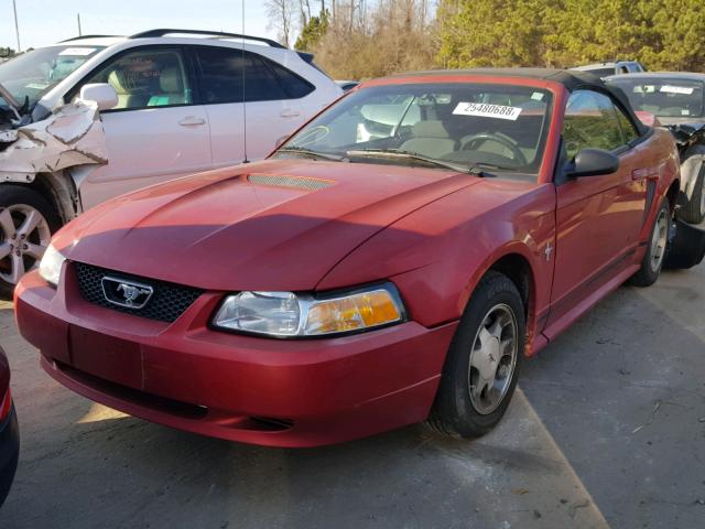 1FAFP4443YF141220 - 2000 FORD MUSTANG BURGUNDY photo 2