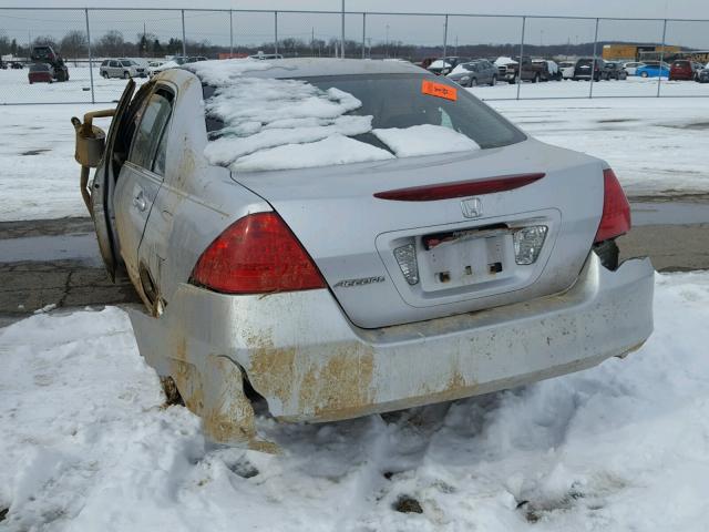 1HGCM56776A115590 - 2006 HONDA ACCORD EX SILVER photo 3